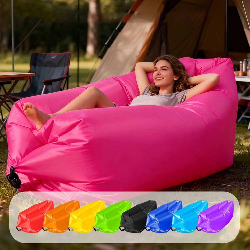 Bed Outdoor Camping - Divano Gonfiabile Singolo Multicolore, Portatile, per