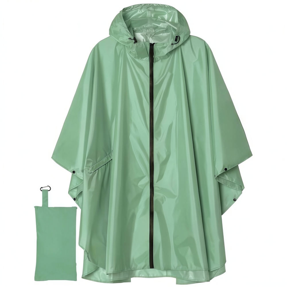 Camping Rain Poncho - Poncho impermeabile resistente, tre in uno,
