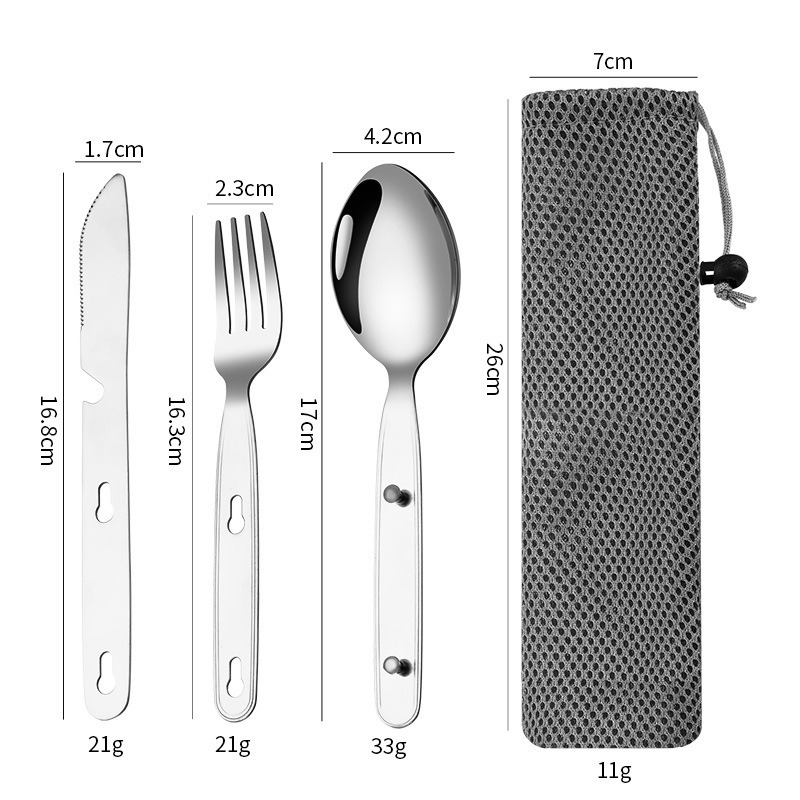 Set 3 Pezzi: Cucchiaio, Forche - Outdoor Camping Dining Set recensione e prezzo